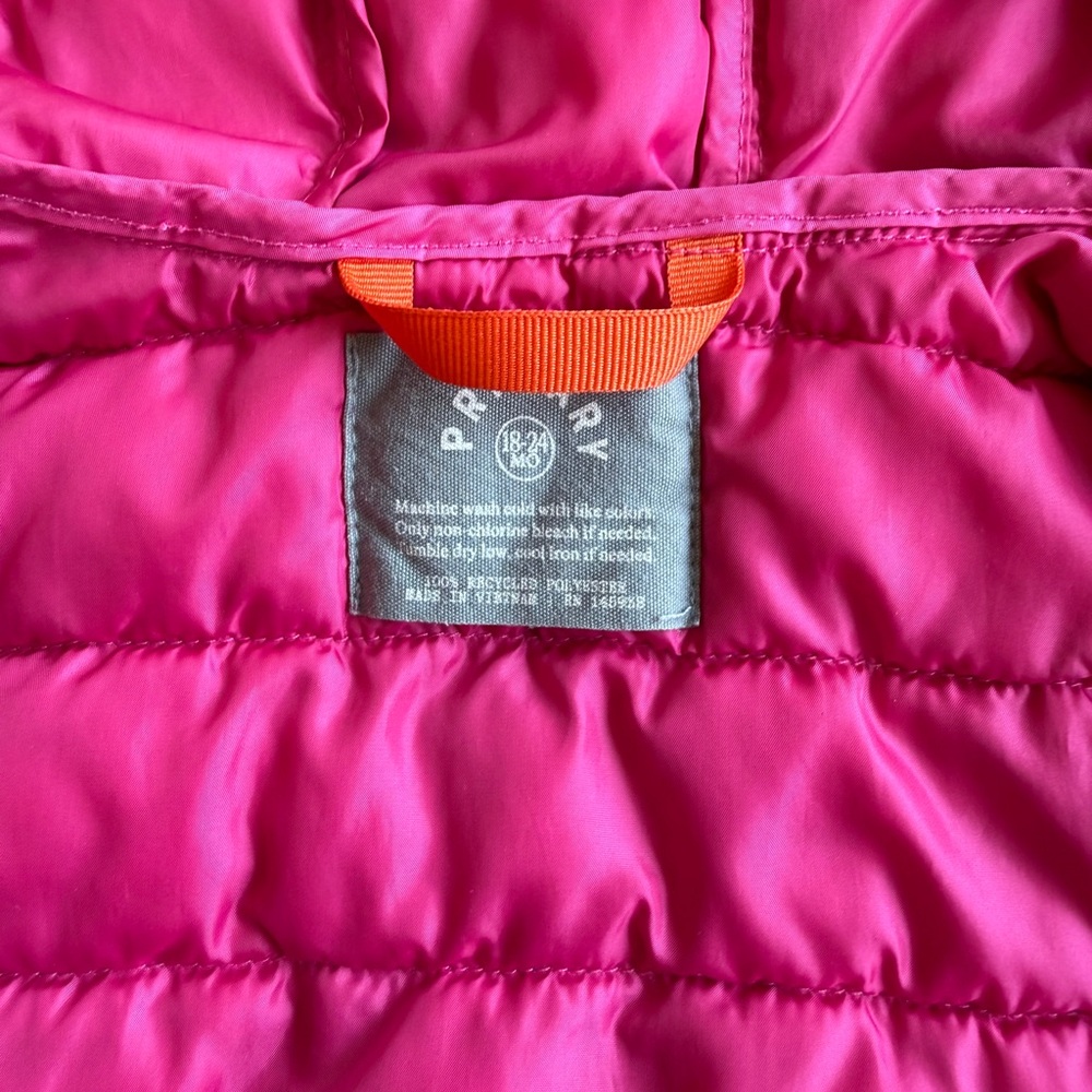 Primary Fuchsia Puffer Jacket - Picture 3 of 4